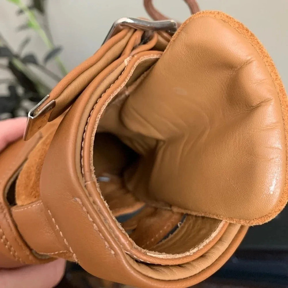 CHLOE Rylee Suede & leather ankle boots with buckles made in Italy size 37 US6.5 - Picture 10 of 12